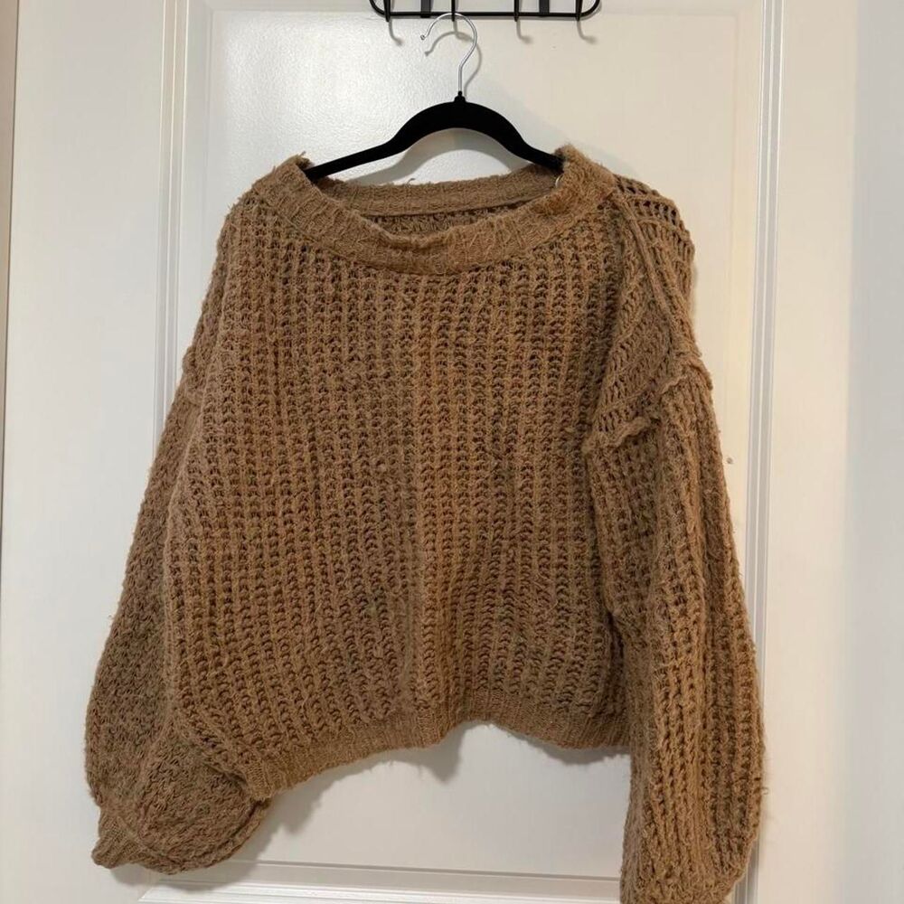Women's Tan and Brown Jumper